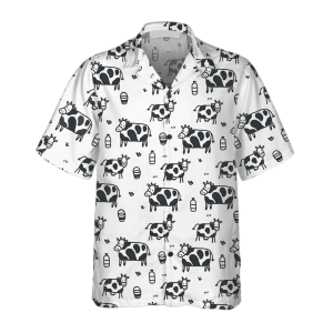 Funny Cow Design Vibrant 3D Hawaiian Shirt Distinct Print