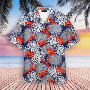Funny Crabs And Lobsters Summer Trendy Hawaiian Shirt, Crab Lover Trendy Hawaiian Shirt For Summer Gifts