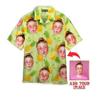 Funny Custom Face Summer Pineapples Custom Hawaiian Shirt