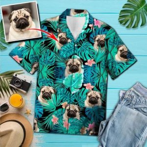 Funny Custom Face Tropical Vibes Hawaiian Shirt
