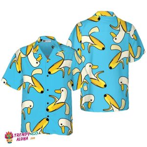 Funny Cute Banana Duck Hawaiian Shirt