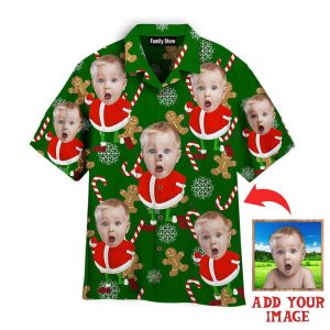 Funny Face Santa Merry Christmas Custom Hawaiian Shirt