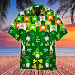Funny Gnome Happy Saint Patrick Day Trendy Hawaiian Shirt For
