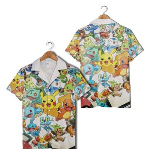Funny Magical Creature Pokemon Hawaiian Shirt, Trending Anime KLA Shirt Pokemon Gift