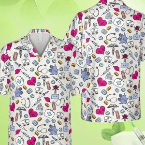 Funny Nurse Medical Tools Trendy Hawaiian Shirt, Doctor Mother’S Day Gift, Meaningful Birthday Presents, Hawaii Shirt Party Summer, Gift Family.