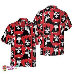 Funny Red French Bulldog Hawaiian Shirt
