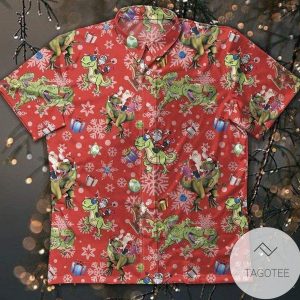 Funny Santa Claws Dinosaur Christmas Hawaiian Shirts