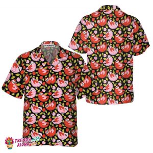Funny Sloth Holding Red Cherry Hawaiian Shirt, Funny Sloth Shirt For Adults, Sloth Themed Gift Idea