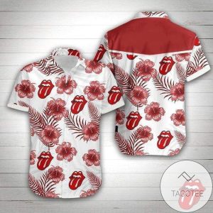 Funny Tonge Out Sexy Lips Red Hibiscus Tropical Hawaiian Shirts