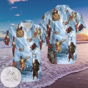 Get Here Hawaiian Shirts Merry Steampunk Christmas