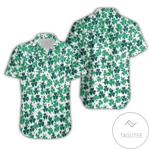 Get Here IrisPride Happy St Patricks Day Shamrock Hawaiian Shirts