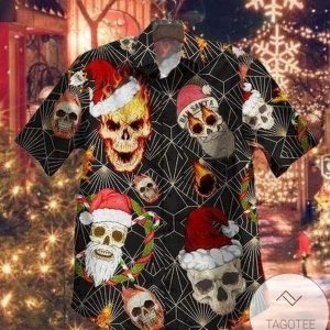 Get Now Skull Santa Claws Fire Christmas Hawaiian Shirts