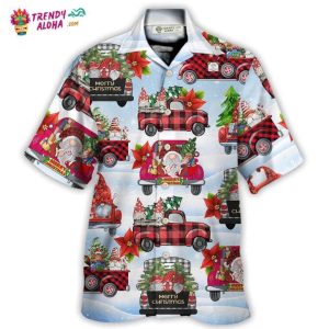Gnome And Christmas Truck Merry Xmas Hawaiian Shirt – Trendy KLA