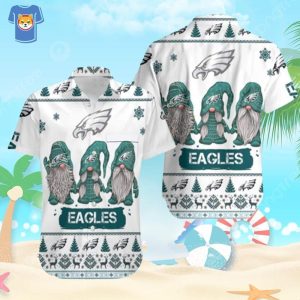 Gnome Christmas NFL Philadelphia Eagles Hawaiian Shirt Summer Beach Gift