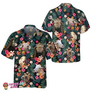 Goat KLA Hawaiian Shirt, Funny Goat Shirt For Adults, Goat Print Shirt