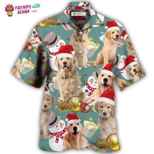 Golden Retriever Merry Christmas Hawaiian Shirt – Trendy KLA