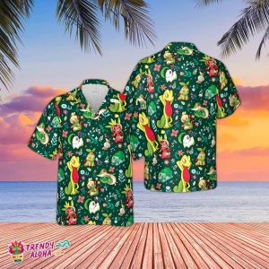 Grass Hawaiian Shirt, Wooper Button Up Shirt, 3D Hawaiian Shirt, Comics Hawaiian Shirt, Ball Shirt