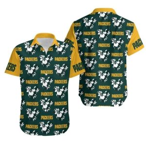 Green Bay Packers Mickey And Flowers Hawaii Shirt And Shorts: Summer Collection