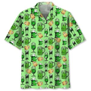 Green Beer St.Patrick Day Trendy Hawaiian Shirt