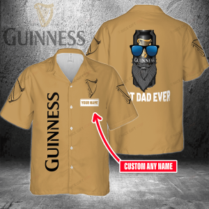 Guinness Custom Name Best Dad Ever Hawaiian Shirt