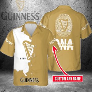 Guinness Custom Name Its In My Dna Hawaiian Shirt