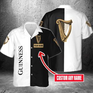 Guinness Name Customization On Tropical Hawaiian Shirt