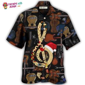 Guitar Happy Merry Christmas Hawaiian Shirt – Trendy KLA