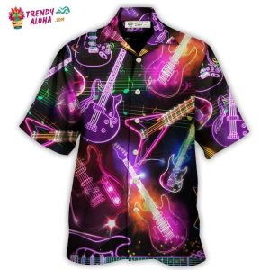 Guitar Neon Amazing Christmas Hawaiian Shirt – Trendy KLA