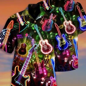 Guitar Trendy Hawaiian Shirt, Guitar All You Need Is A Guitar, Gifts For Bachelor Party, Hawaiian Set Gift, Funny Trendy Hawaiian Shirt, KLA Men Shirt.