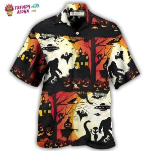 Halloween Ew People Bigfoot Ufo Hawaiian Shirt – Trendy KLA