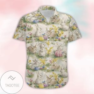 Happy Easter Vintage Bunny Having Fun Together Hawaiian Shirts