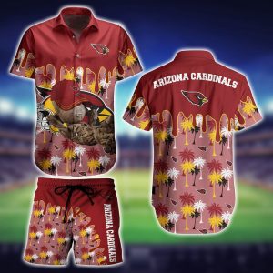 Hawaiian Design Arizona Cardinals Collection Shirt Short