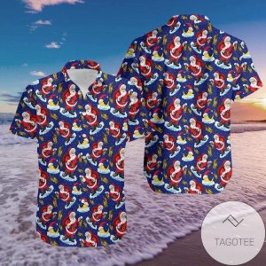 Hawaiian Shirt Celebrating Christmas Santa Cloud Elegance Design Style