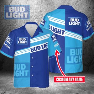Hawaiian Shirt Customized Name Print by Bud Light