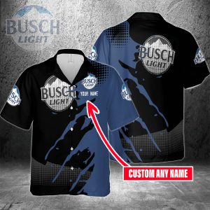 Hawaiian Shirt with Personalized Custom Busch Light Name