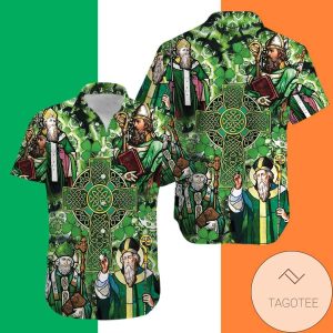 Hawaiian Shirts Happy Saint Patricks Day Cross