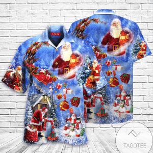 Hawaiian Shirts Santa Claus Is Coming To Town Christmas