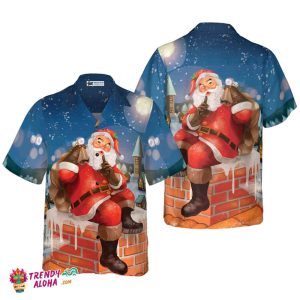 Hawaiian Shirts, Santa With Gift Shirt Short Sleeve, Christmas Shirt Idea Gift For Men And Women