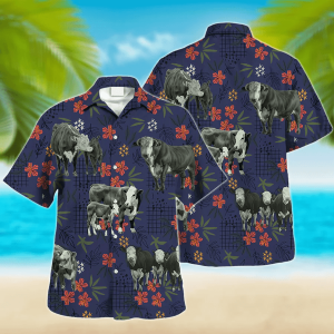 Hereford Cow Trendy Hawaiian Shirt, Animal Trendy Hawaiian Shirts, Farmer Shirt For Men And Women