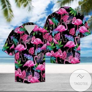 HigQuality Amazing Pink Flamingo Tropical Unisex Hawaiian Shirts
