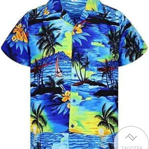 HigQuality BeacBlue Beautiful Funky Hawaiian Shirts