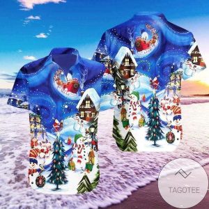 HigQuality Beautiful Christmas Sky Hawaiian Shirts