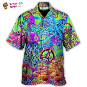 Hippie Funny Octopus Colorful Tie Dye Hawaiian Shirt – Trendy KLA