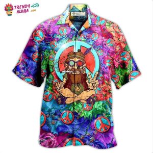 Hippie Peace Life Funny Hawaiian Shirt – Trendy KLA