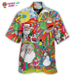 Hippie Santa Merry Xmas Hawaiian Shirt – Trendy KLA