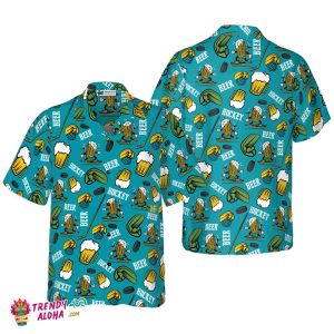 Hockey And Beer Hawaiian Shirt