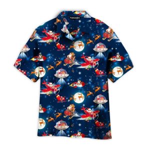 Holiday Hawaiian Shirt of Outer Space Christmas