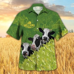Holstein Farm Corn Pattern Trendy Hawaiian Shirt, Cow Trendy Hawaiian Shirt, Summer Trendy Hawaiian Shirt For Men And Women