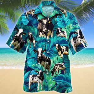 Holstein Friesian Cattle Lovers Trendy Hawaiian Shirt, Cow Trendy Hawaiian Shirt For Summer Gifts