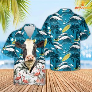 Holstein Showcased Comical Theme Hawaiian Shirt Print Edition